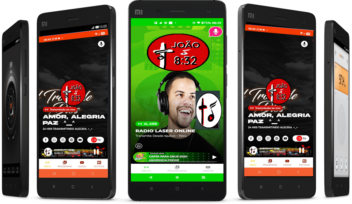 Aplicativos em um smartphone